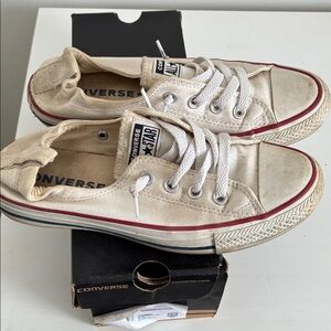 Converse Cream Low-Top Sneakers